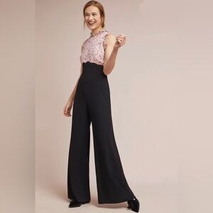 NWT Moulinette Soeurs Hadley Wide Leg Pink Jumpsuit